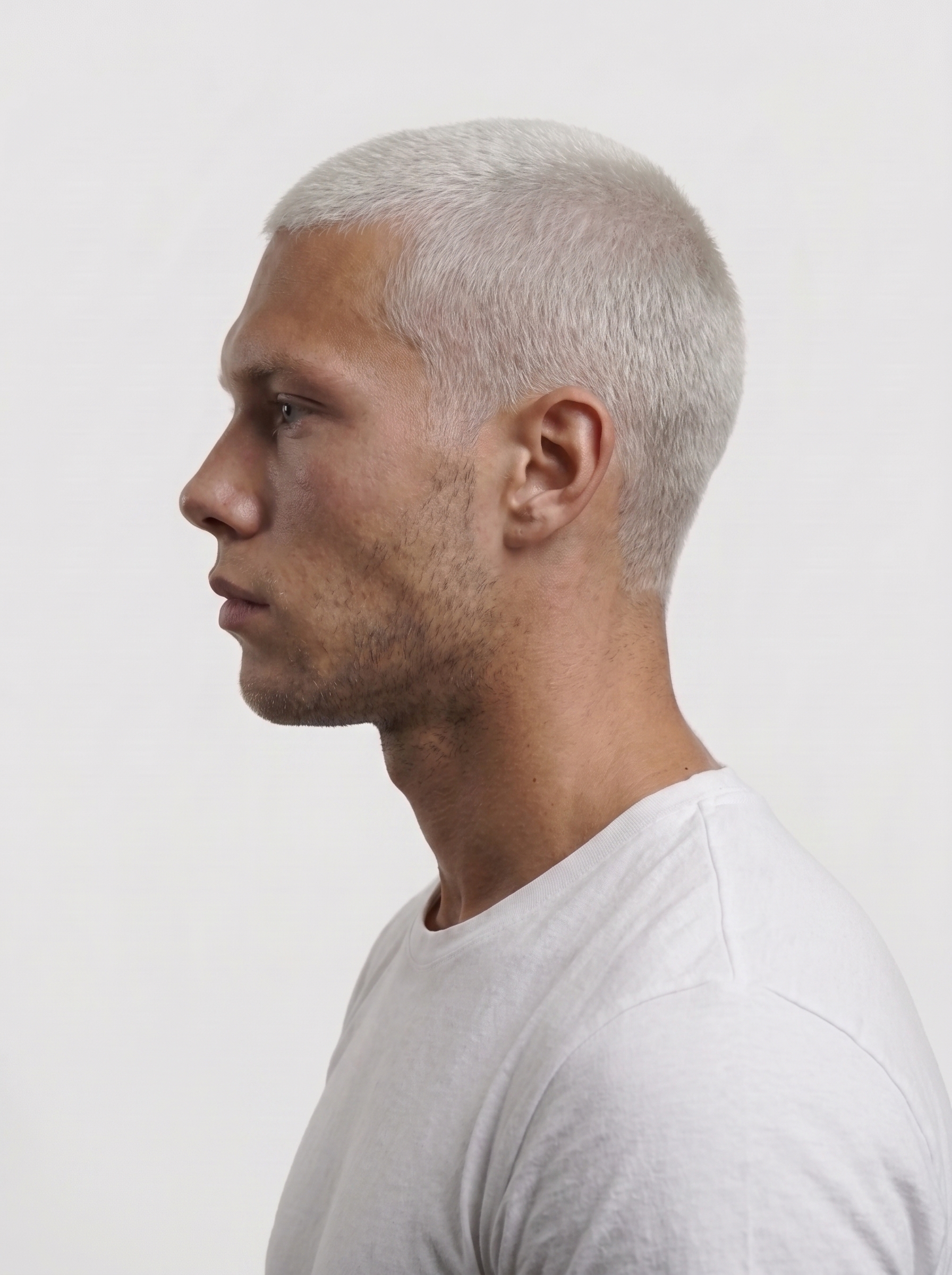 AI-generated brand presenter created by MAYOWA, looking to the left, no photoshoot involved