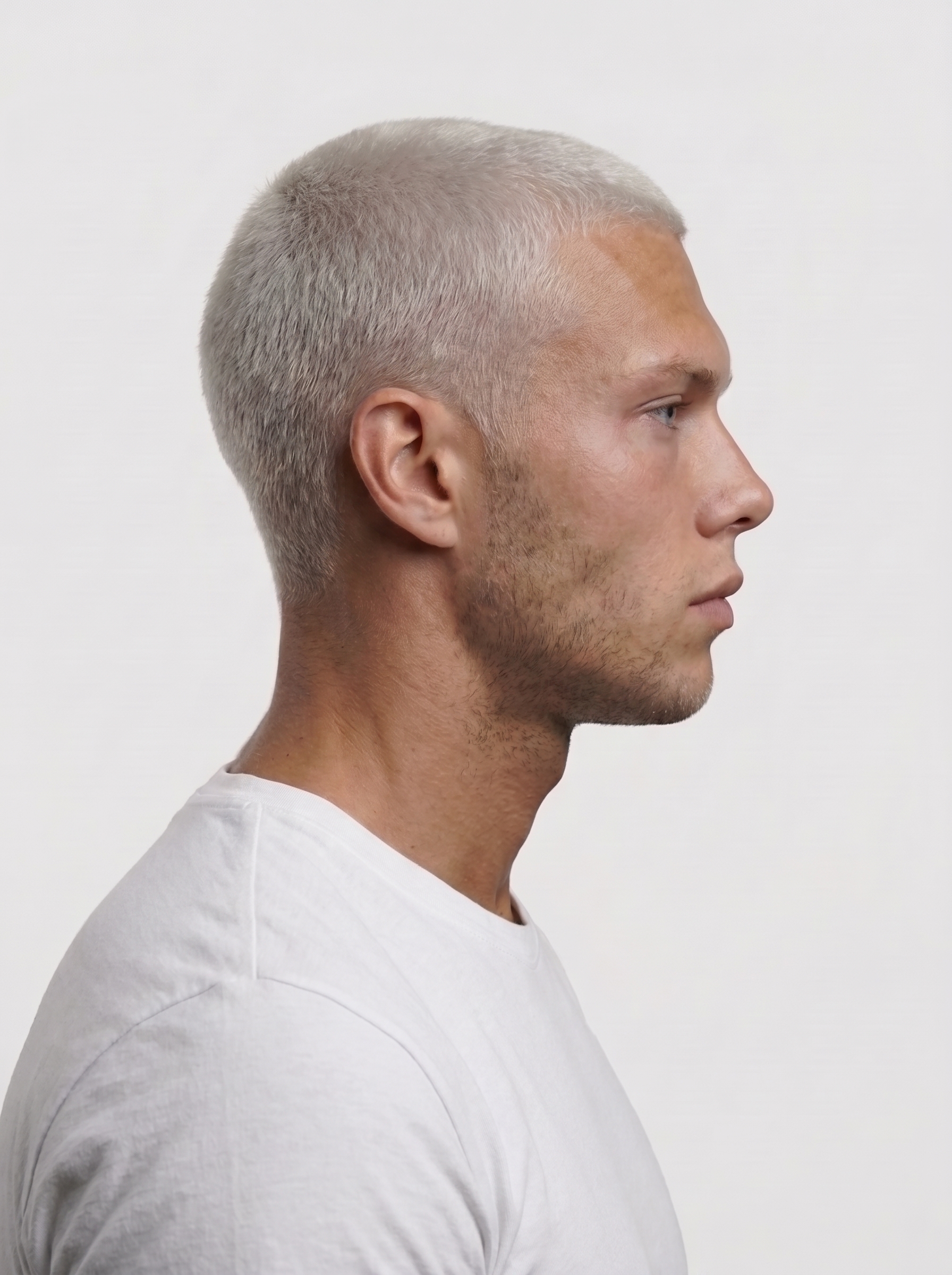 AI-generated brand presenter created by MAYOWA, looking to the right, no photoshoot involved